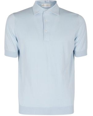 FILIPPO DE LAURENTIIS Polo-Shirt Aus Baumwolle Mit Feiner Verarbeitung - Blau