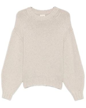 KHAITE Pullover Mit Rundhalsausschnitt Aus Grobstrick - Natur