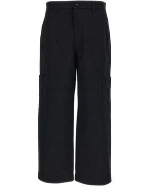Thom Browne Wide Leg Chap Painter Pants - Zwart