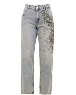 Gaelle Paris Straight Fit Jeans - Grey