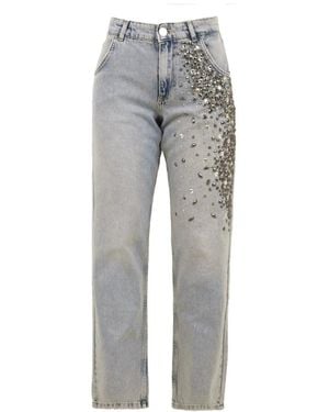 Gaelle Paris Straight Fit Jeans - Grey
