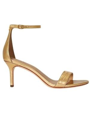 Ralph Lauren Schoenen ,Geel ,Leer Allie Mid Sandal - Metallic