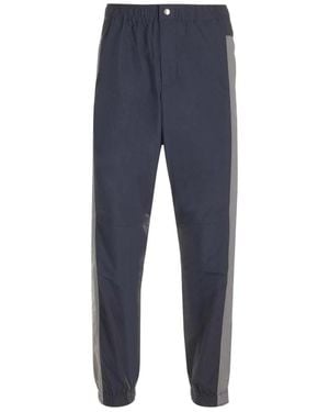Maison Kitsuné Nylon Straight Broeken - Blauw