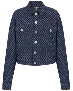 Balmain Boxy Denim Jacket - Blue