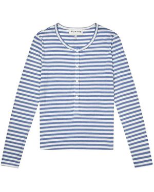Munthe Tops ,Blauw ,Wol Lange Mouwen Gebreide Top
