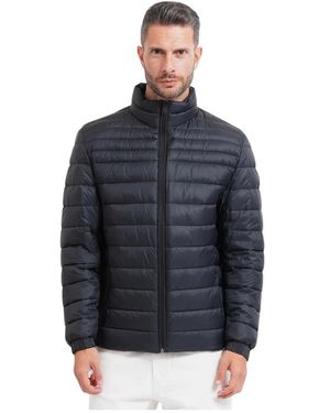 BOSS Gemengde Quilt Jas - Blauw