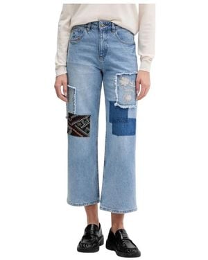 Desigual Cropped Jeans - Azul