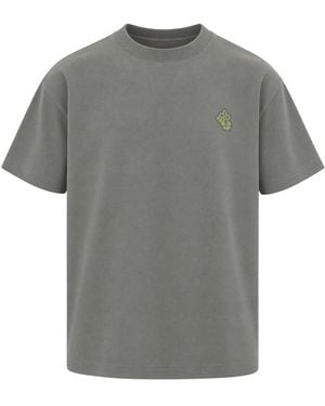 flâneur Weit Geschnittenes T-Shirt Mit Rundhalsausschnitt - Grau