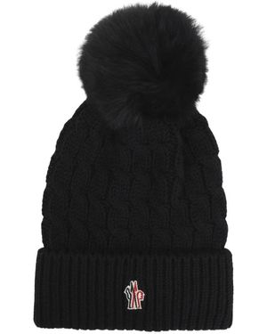 Moncler Accessoires ,Zwart ,Wol Grenoble Muts