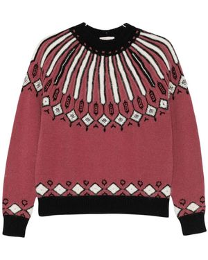 Semicouture Round-Neck Knitwear - Rojo
