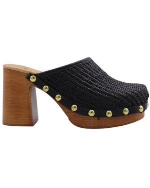 E mia Heeled Mules - Black