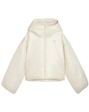 PUMA Wardrobe Essentials Shiny Padded Jacket - Wit