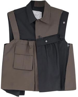 Sacai Vests - Black