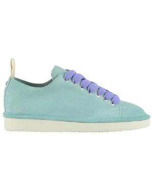 Pànchic Schoenen ,Groen ,Suède Schoenen Met Veters - Blauw