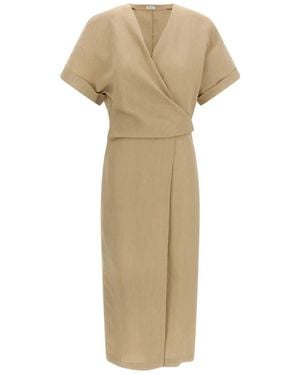 Brunello Cucinelli Wrap Dresses - Natural
