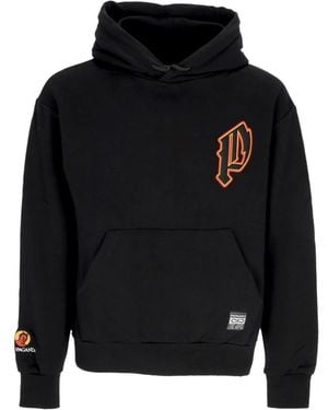 Propaganda Hoodies & Sweatvesten ,Zwart ,Katoen Zwarte Hoodie Met Geborduurd Logo