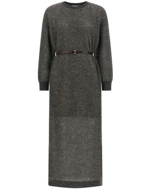 Brunello Cucinelli Kleider - Grau