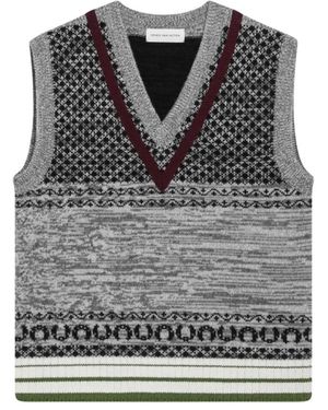 Dries Van Noten Truien & Vesten ,Grijs ,Trui - Zwart