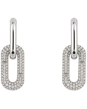 Marc Jacobs Accessoires ,Grijs ,Pop J Marc Pave Drop Oorbellen - Metallic