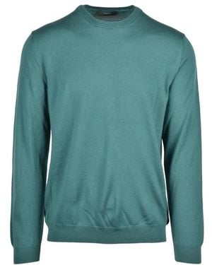 Zanone Round-Neck Knitwear - Verde