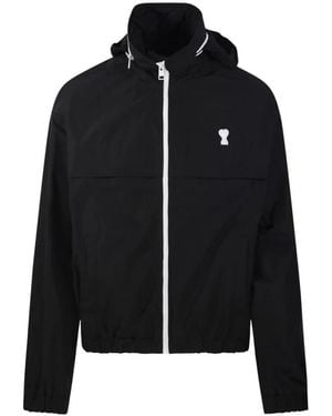 Ami Paris Jassen ,Zwart ,Ami De Coeur Windbreaker