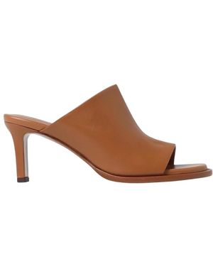 Tod's Schwarze Leder-Sandalen Mit Absatz - Braun