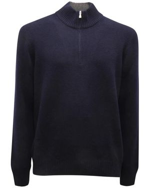 Gran Sasso Halbreißverschluss-Pullover 23125/19621 - Blau