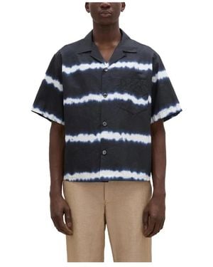 Aspesi Overhemden ,Blauw ,Overhemden Met Korte Mouwen
