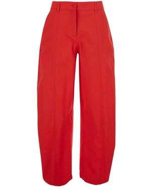 Pinko Bacca Gabardine Broek - Rood