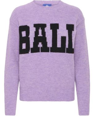 Ball Round-Neck Knitwear - Purple