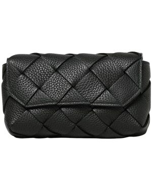 Bottega Veneta Grüne Intrecciato Kettengürteltasche - Schwarz
