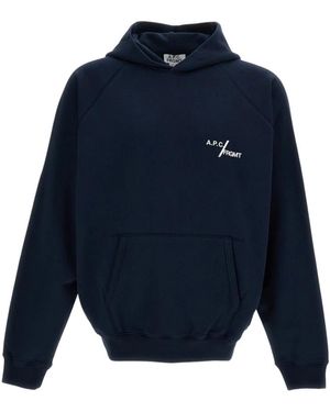 A.P.C. Hoodies & Sweatvesten ,Blauw ,Hoodie X Fragment