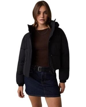 Guess Cropped Puffer Jacket - Schwarz