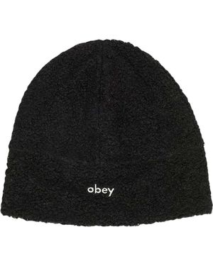 Obey Accessoires ,Zwart ,Bouclé Knit Beanie