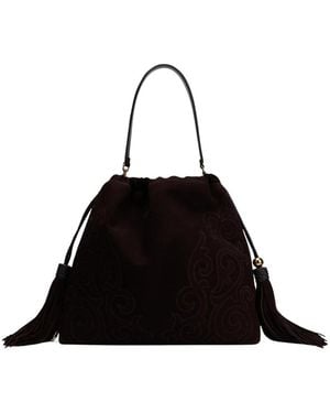 Etro Kalispera Bucket Bag - Schwarz