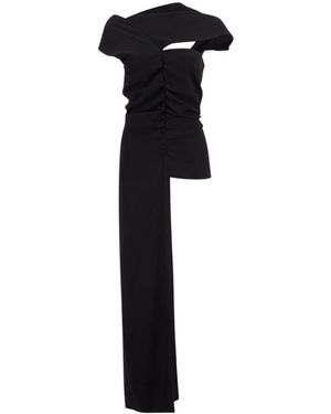 Colville Elegante Zwarte Gedrapeerde Top