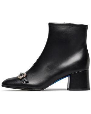 Loriblu Jeweled Buckle Ankle Boots - Schwarz