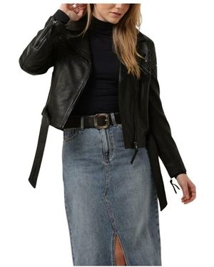 Ibana Lederjacke Blinn - Schwarz