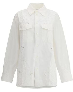 Marine Serre Shirts - White
