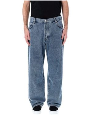 Pop Trading Co. Stonewashed Denim Jeans Mit Pop-Logo - Blau