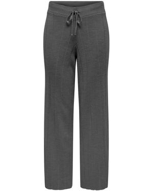ONLY Straight Trousers - Grigio