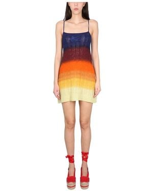 Etro Kleedjes ,Veelkleurig ,Knit Dress - Oranje