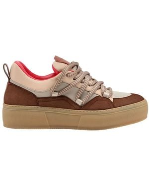 Ferrari Suede Nappa En Q-Cycle Low-Top Sneaker - Bruin