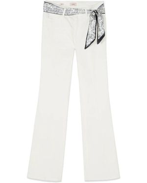 Oltre Wide Trousers - Blanco