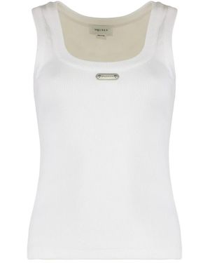 McQueen Sleeveless Tops - Blanco