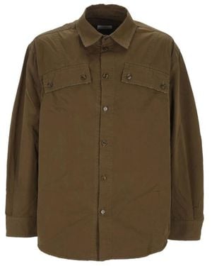Off-White c/o Virgil Abloh Jassen ,Groen ,Bookish Gd Popl Over Milit Shirt
