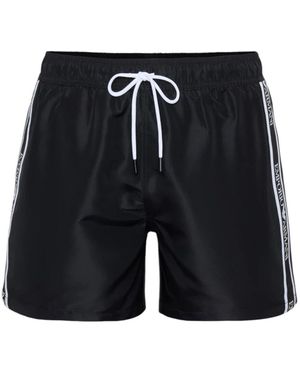 Emporio Armani Herren Boxer Badebekleidung Mit Logobändern - Schwarz