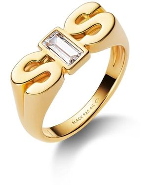 Maria Black Accessoires ,Geel ,Sis Royal Ring - Metallic