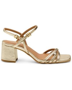 Pavement Leder High Heel Sandalen - Mettallic