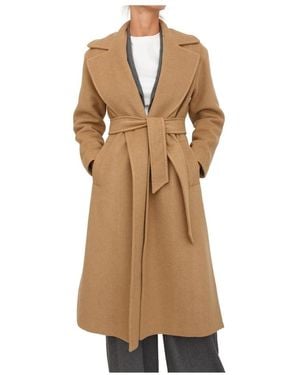 Marella Belted Coats - Natural